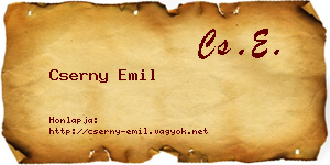 Cserny Emil névjegykártya